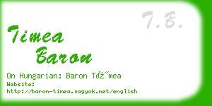 timea baron business card